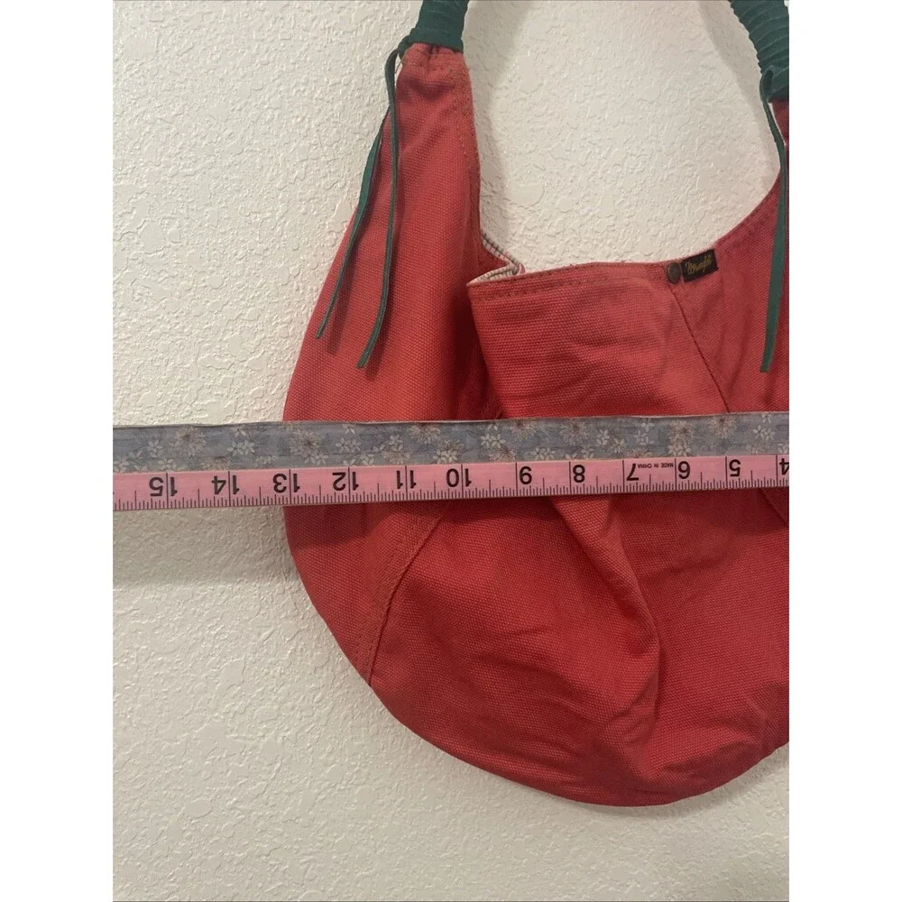 Wrangler Shoulder Bag Canvas Hobo Suede Detail Zipper Pocket wear On Strap See